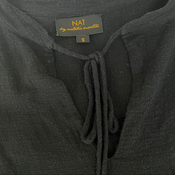 Nat by Natalie Martin Black Oversized Fit Tent/Peasant Sasha Dress, Sz S - Picture 4 of 10